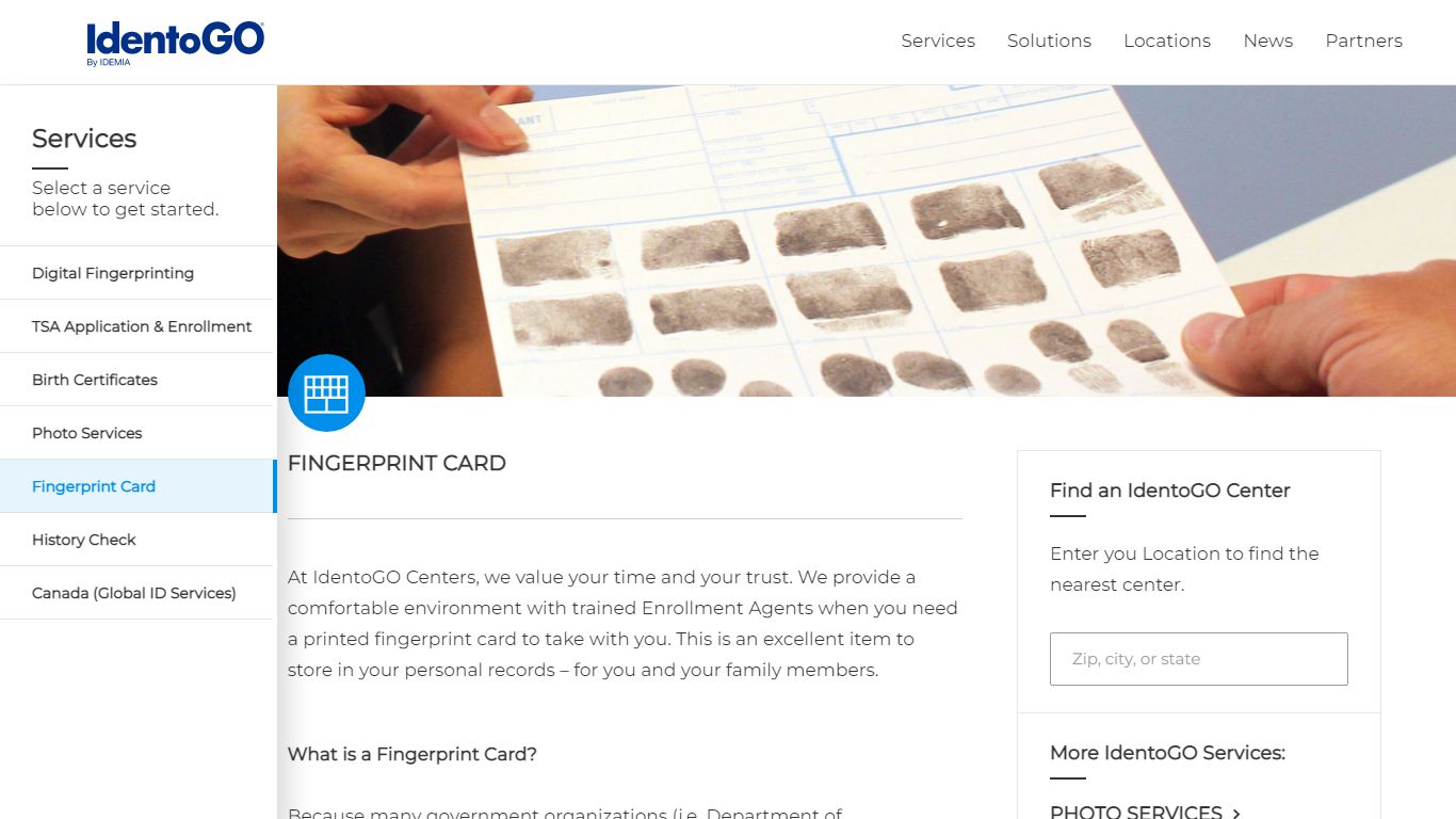 Physical Copies of Your Fingerprints | Identogo